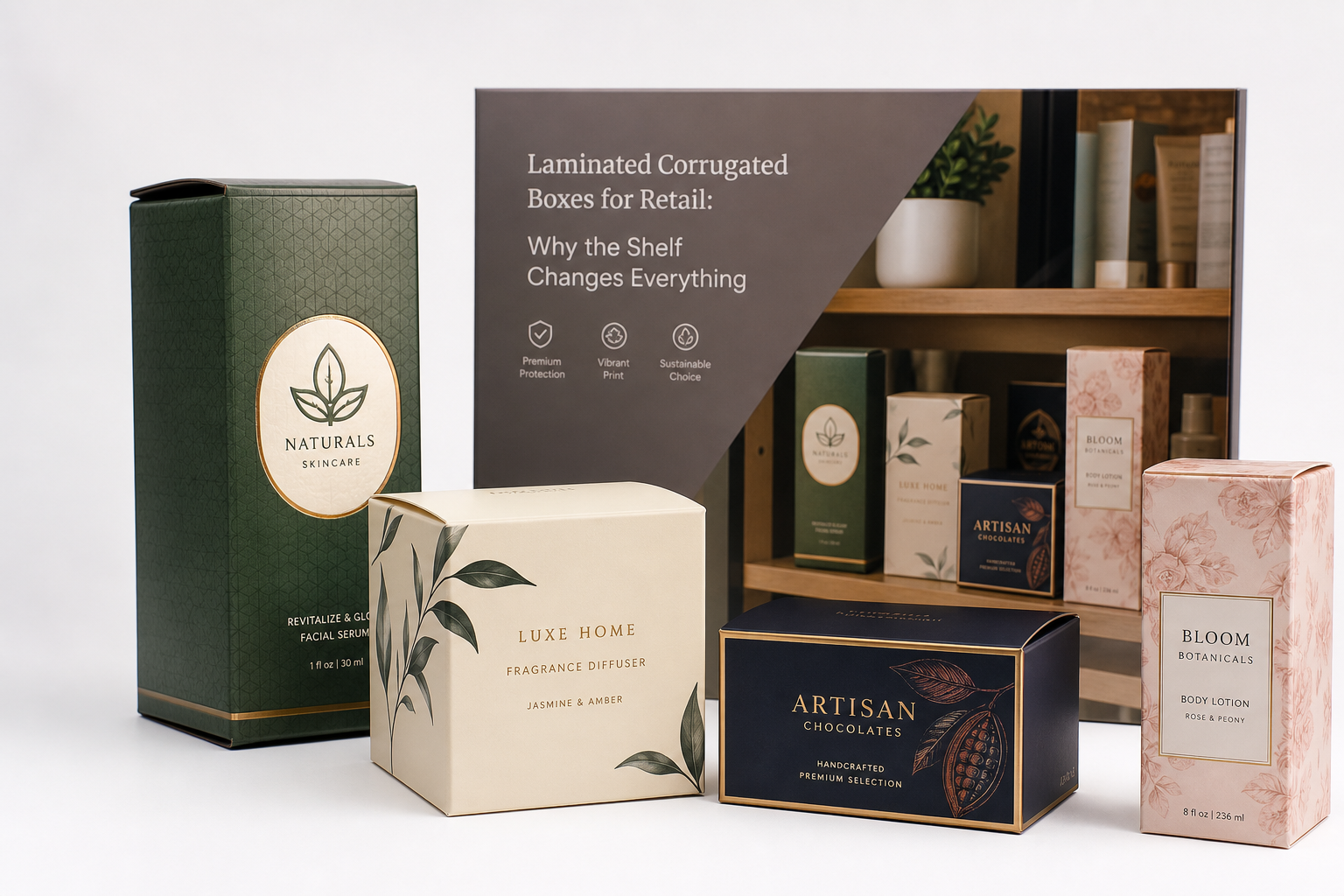 Laminated Corrugated Boxes for Retail: Board, Finish, Dieline, and Unit Cost