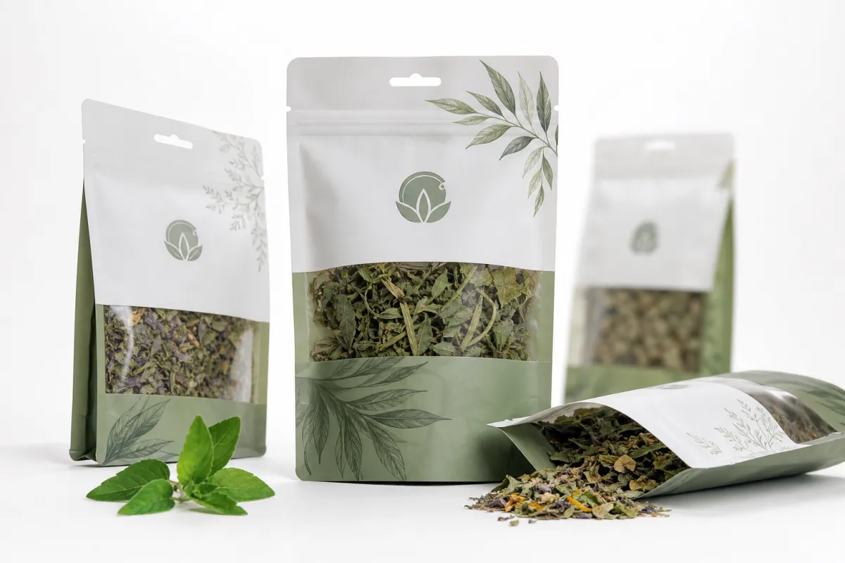 Herb Packaging Bags Custom: Production Spec, Color Control