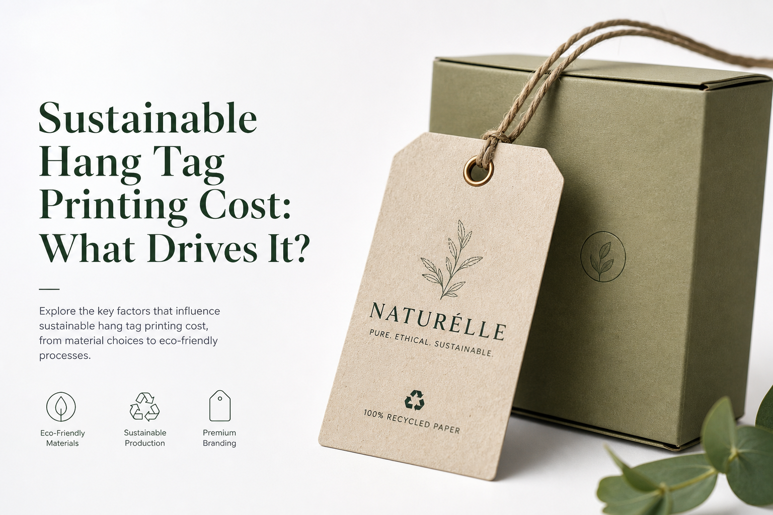 Sustainable Hang Tag Printing Cost: Material, Adhesive, Artwork, and MOQ