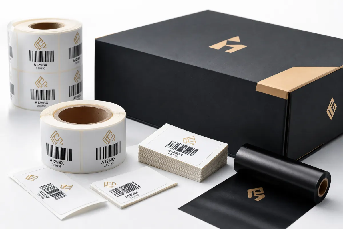 Printed Barcode Labels with Logo