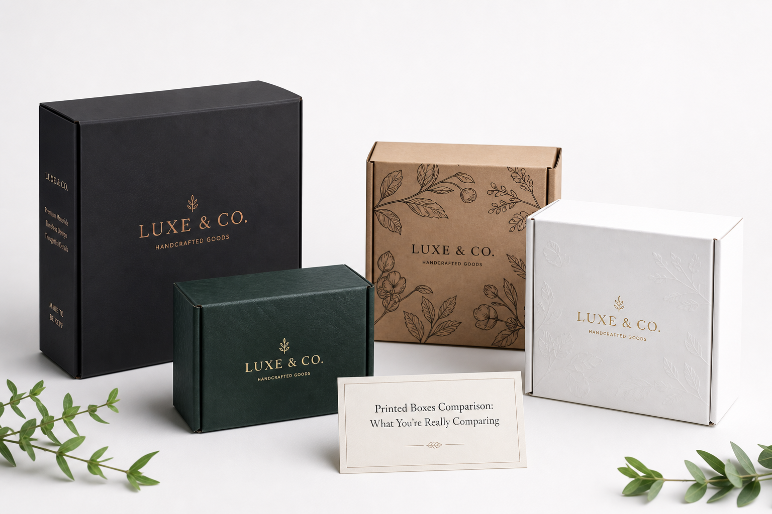 Printed Boxes Comparison: Costs, Quality, and Timing