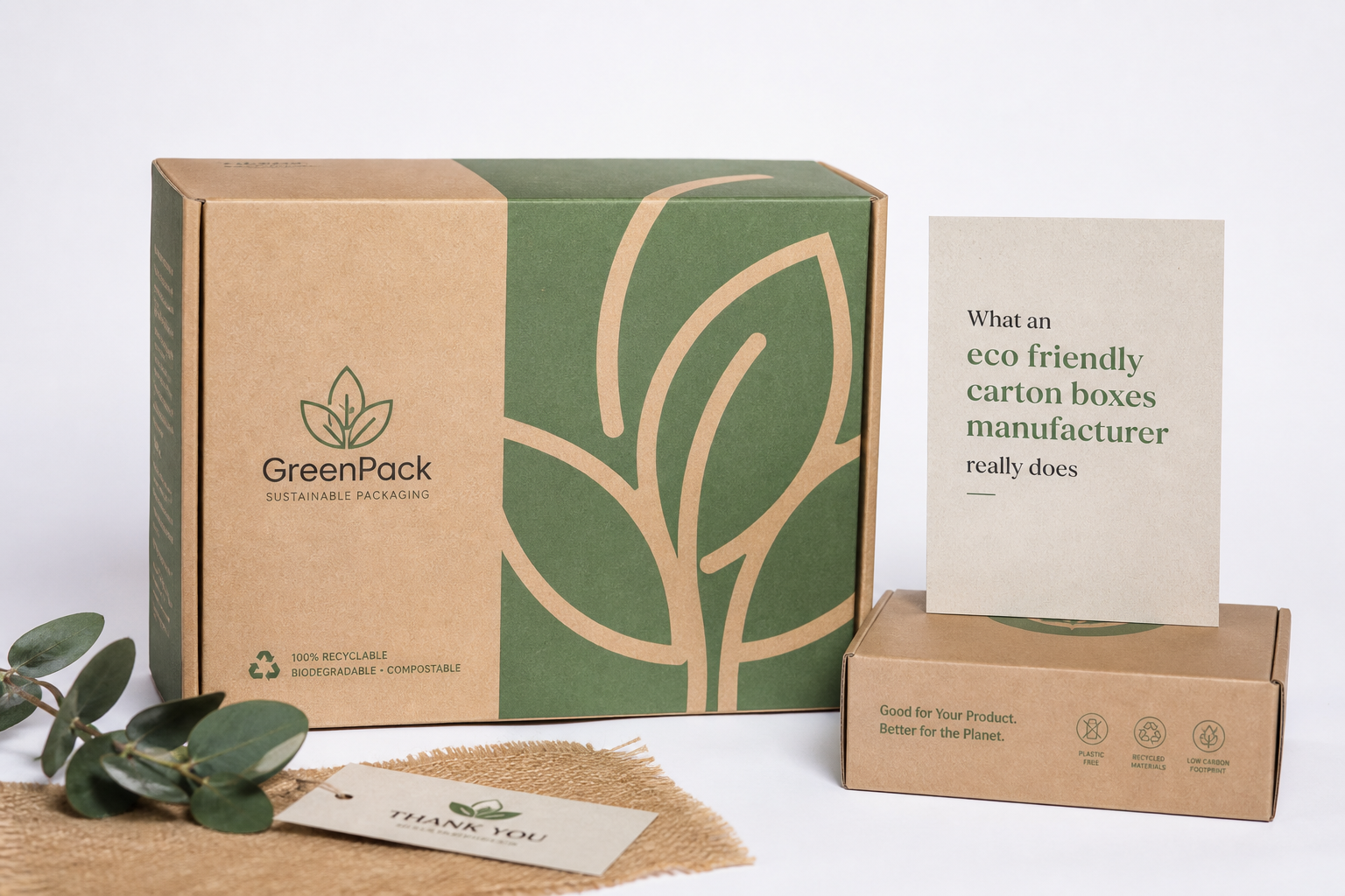Eco Friendly Carton Boxes Manufacturer: Board, Finish, Dieline, and Unit Cost
