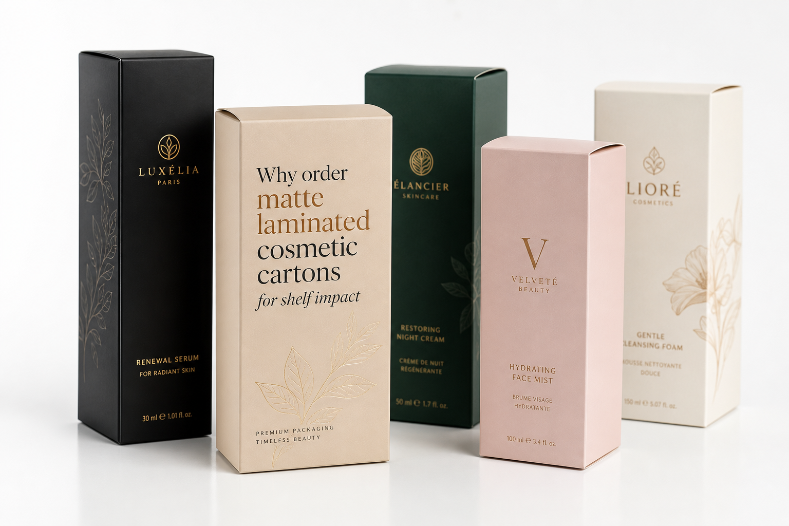 Order Matte Laminated Cosmetic Cartons with Confidence