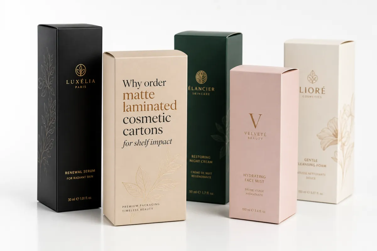 Order Matte Laminated Cosmetic Cartons with Confidence