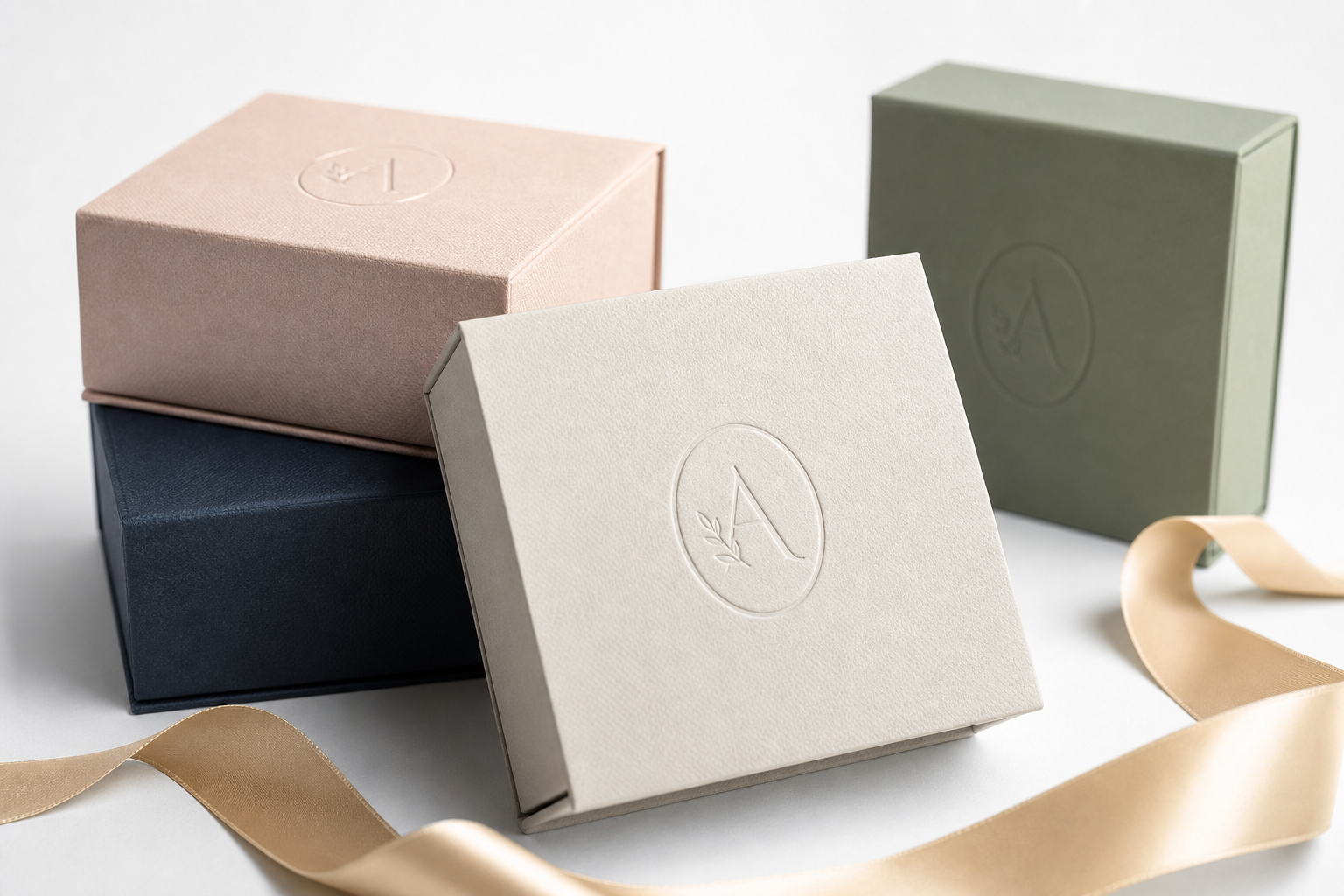 Embossed Rigid Boxes with Logo: Board, Finish, Dieline, and Unit Cost
