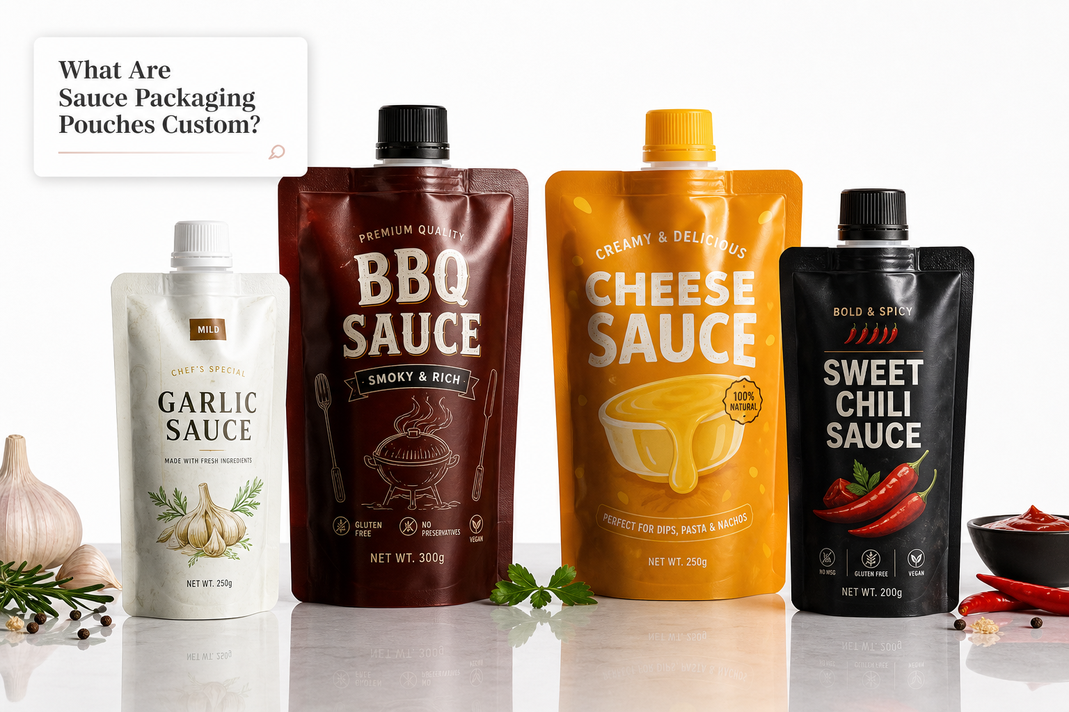 Sauce Packaging Pouches Custom: Artwork Proof, Packing Count, and Landed Cost
