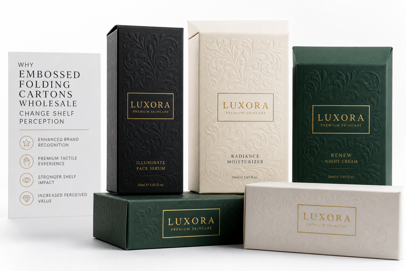 Embossed Folding Cartons Wholesale Branding: MOQ, Samples, Lead Time, and Quote Checks