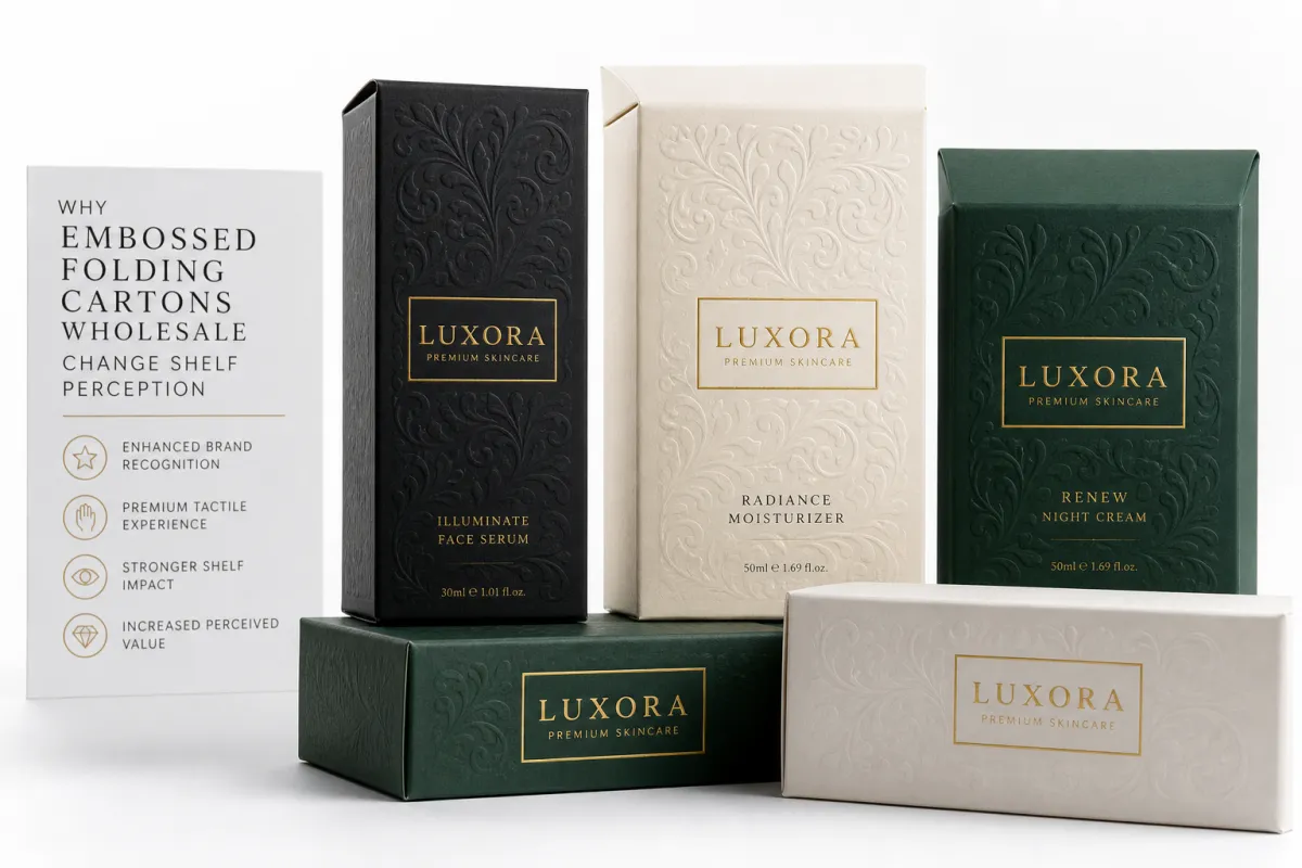 Embossed Folding Cartons Wholesale Branding