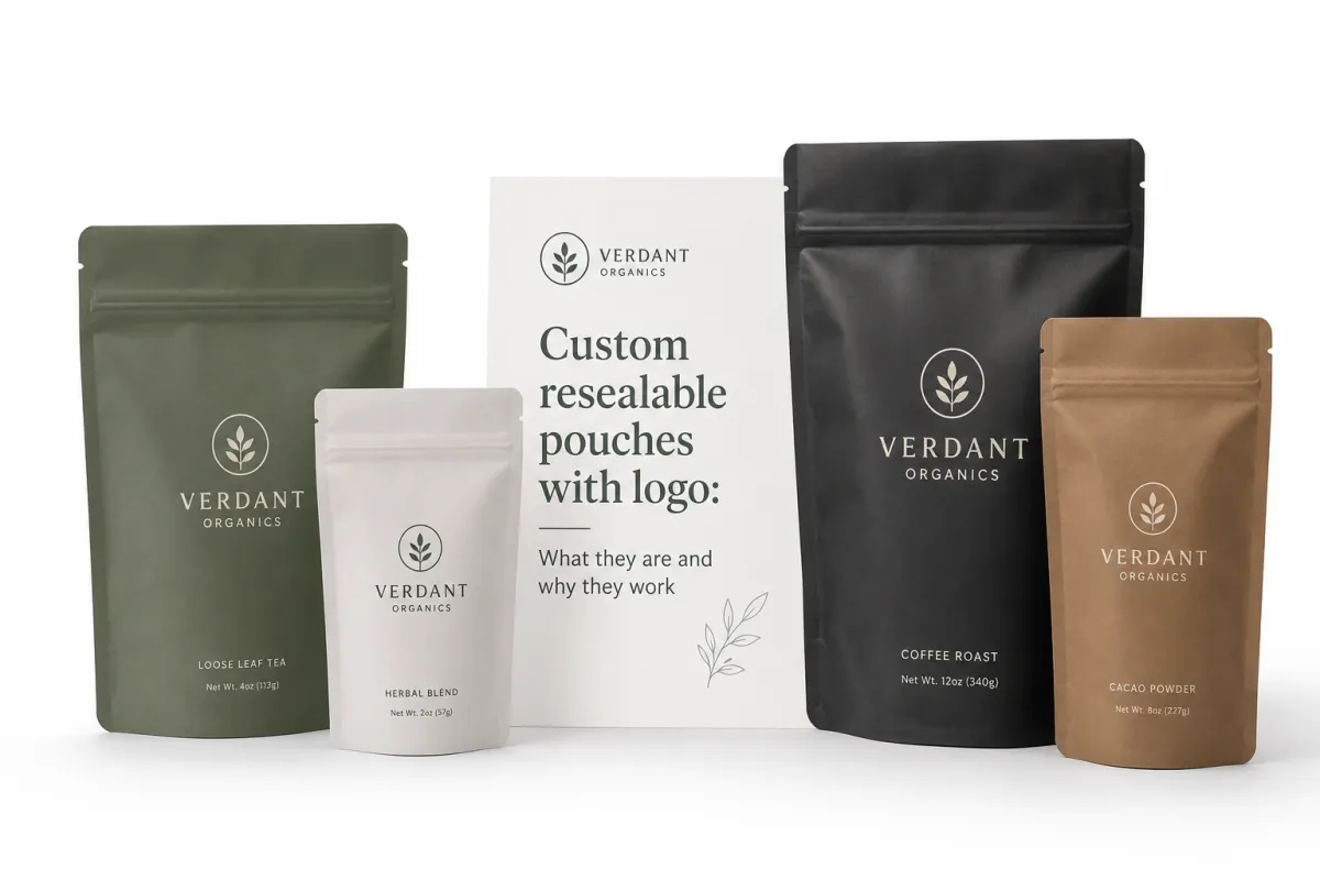 Custom Resealable Pouches with Logo