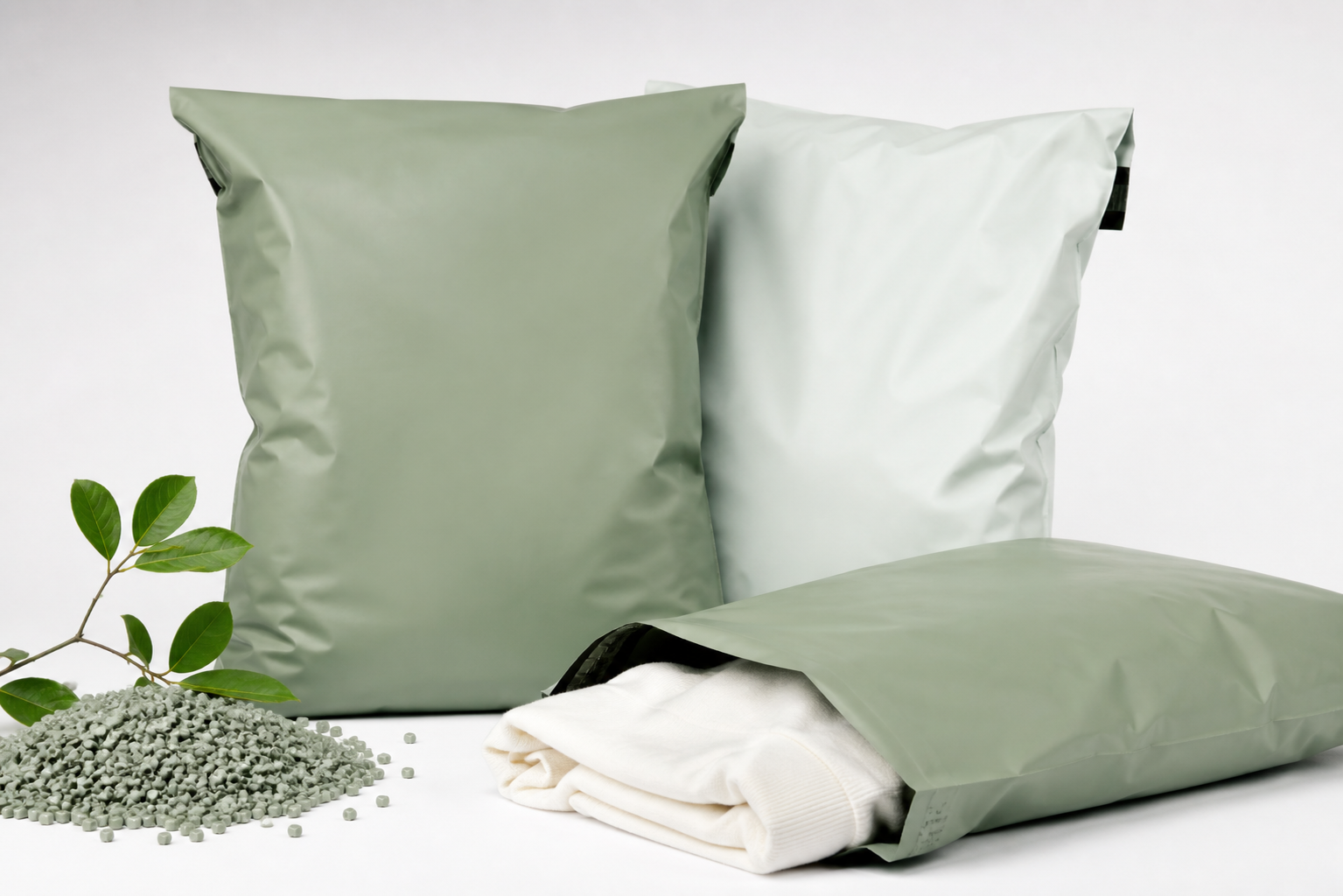 Recycled Poly Mailers with Logo: PCR Film, Adhesive, and Size Runs
