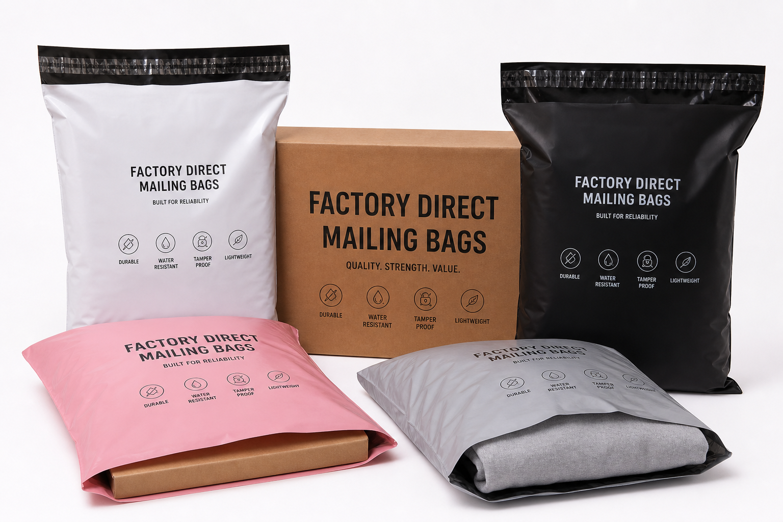 Factory Direct Mailing Bags: Film, Print, MOQ, and Carton Packing