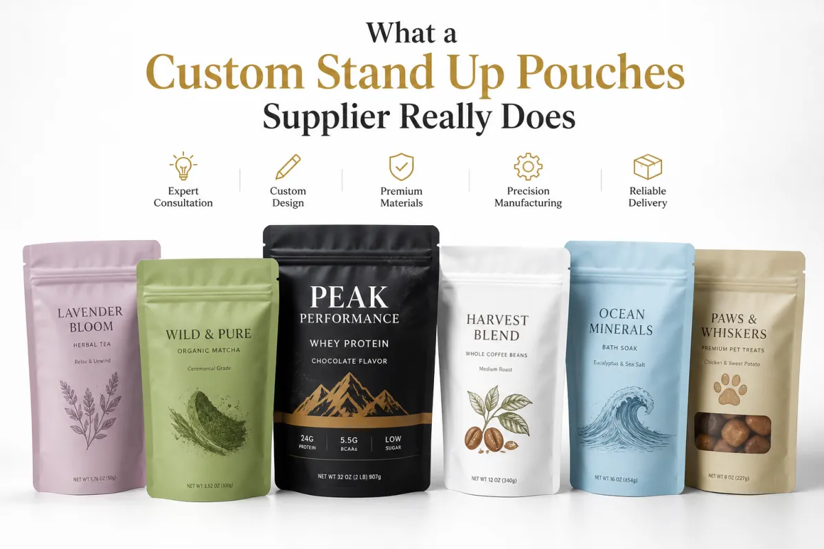 Custom Stand Up Pouches Supplier