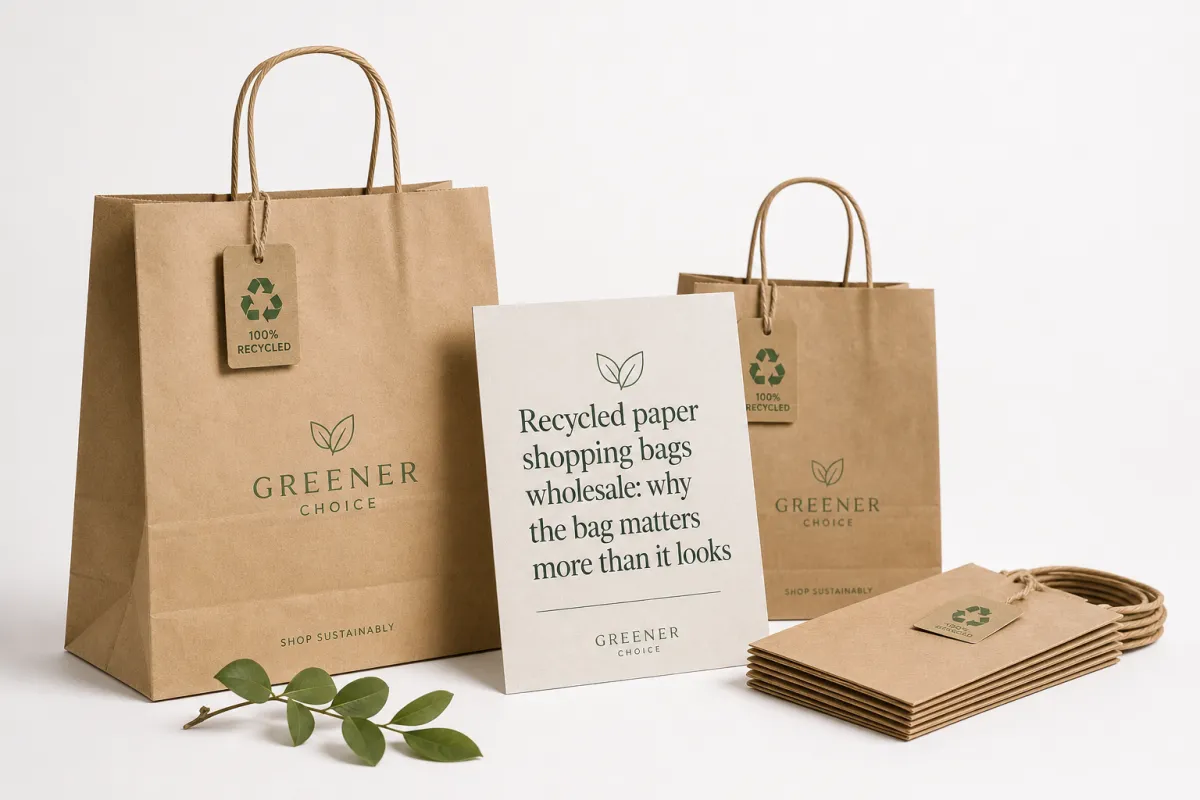 Recycled Paper Shopping Bags Wholesale