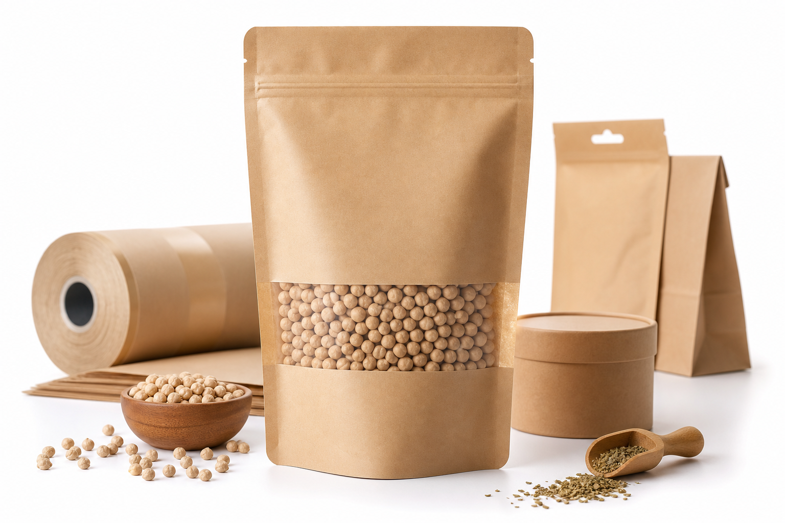 Custom Kraft Pouch Manufacturer: Film, Print, MOQ, and Carton Packing