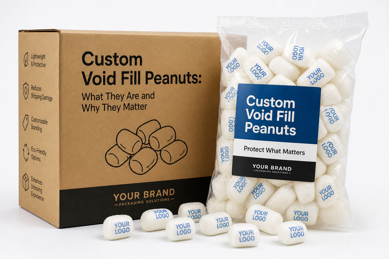 Custom Void Fill Peanuts: Material, Print, Proofing, and Reorder Risk