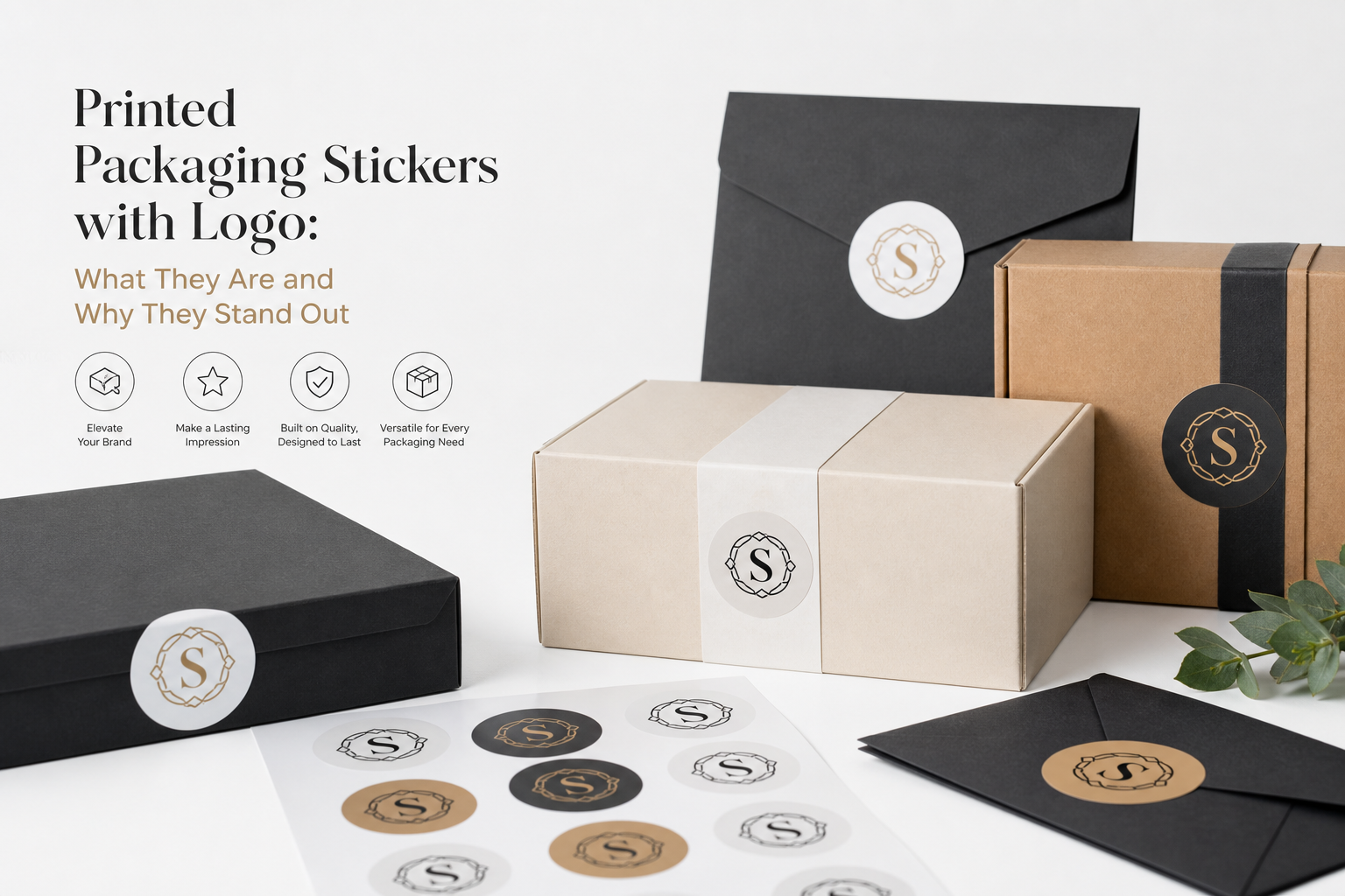 Printed Packaging Stickers with Logo: Material, Adhesive, Artwork, and MOQ