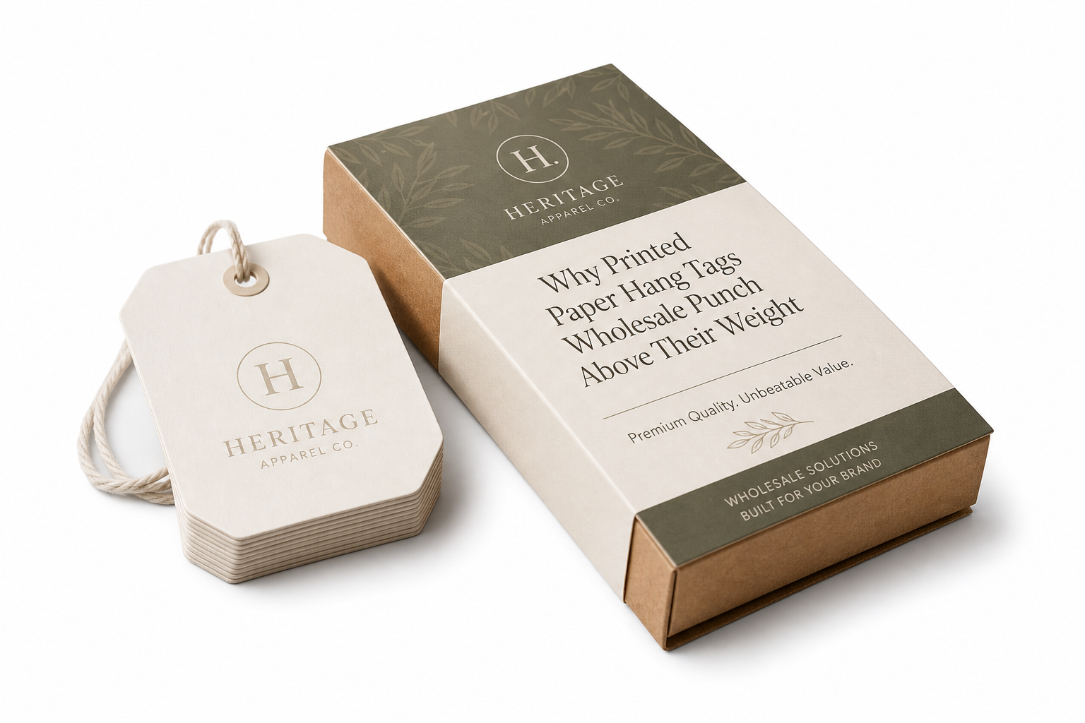 Printed Paper Hang Tags Wholesale for Custom Branding