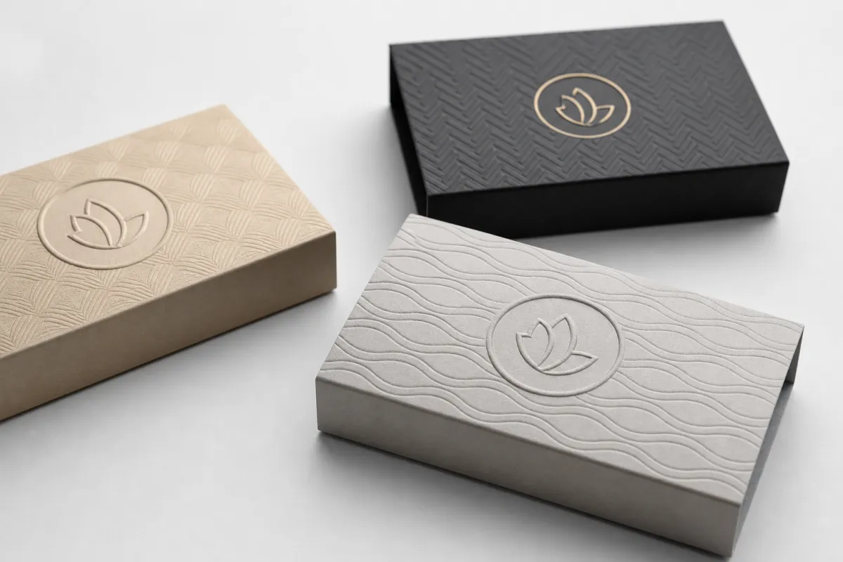 Embossed Packaging Sleeves with Logo