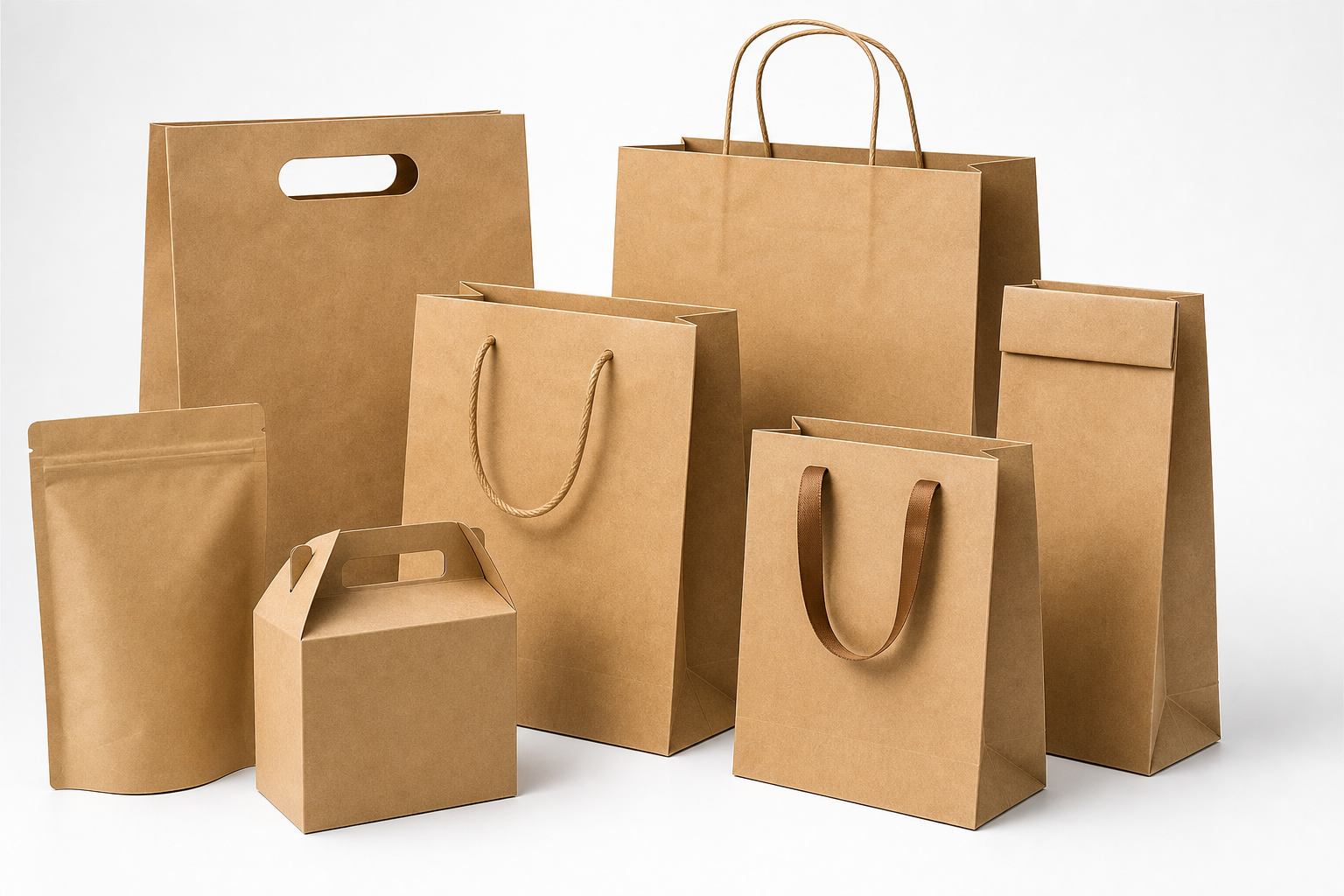 Kraft Paper Bags Manufacturer: Film, Print, MOQ, and Carton Packing