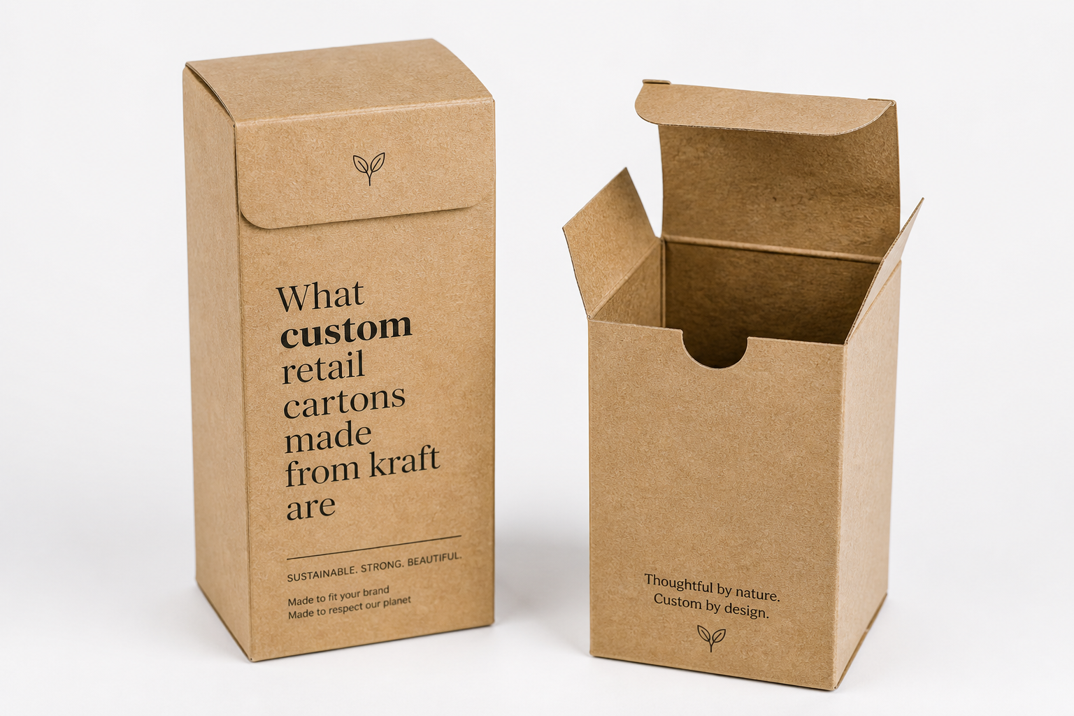 Custom Retail Cartons Made from Kraft: Board, Finish, Dieline, and Unit Cost