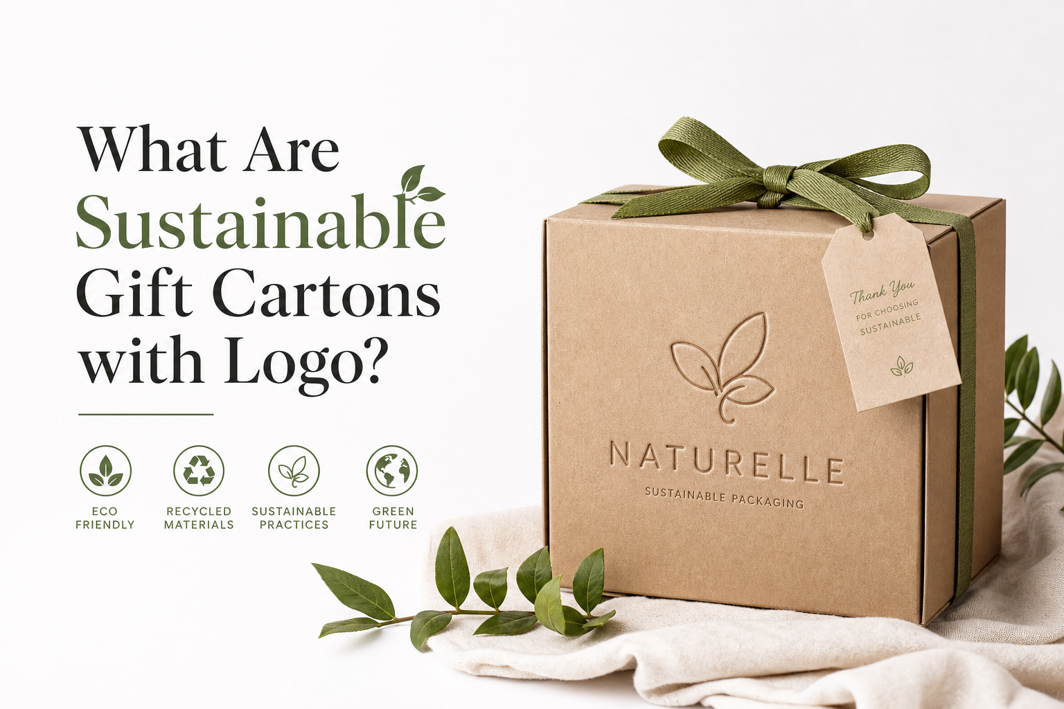 Sustainable Gift Cartons with Logo: Board, Finish, Dieline, and Unit Cost