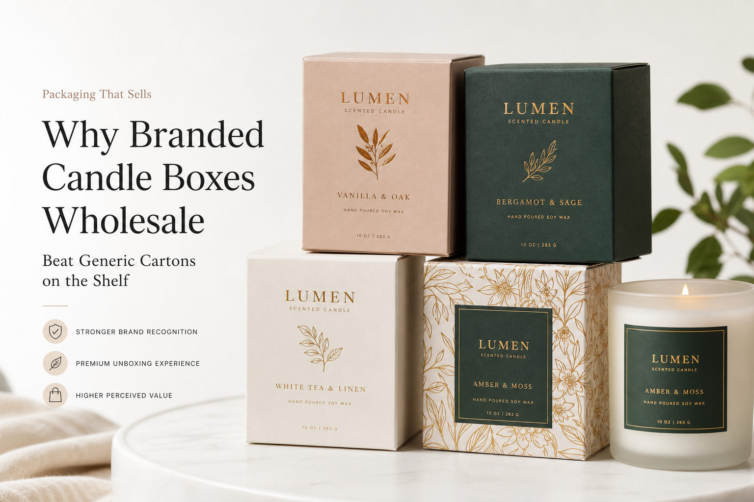Branded Candle Boxes Wholesale for Premium Shelf Appeal
