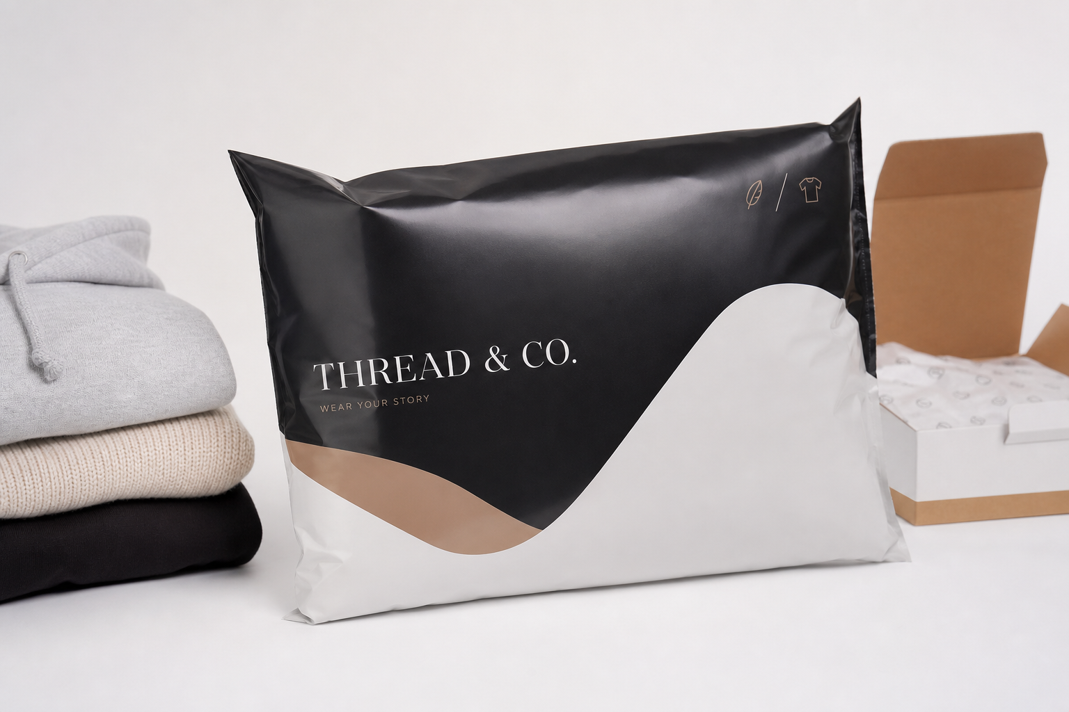 Custom Poly Mailers for Clothing: Film, Print, MOQ, and Carton Packing