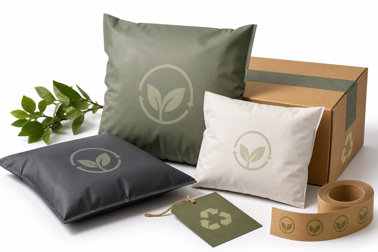 Recycled Mailer Bags with Logo: Film, Print, MOQ, and Carton Packing