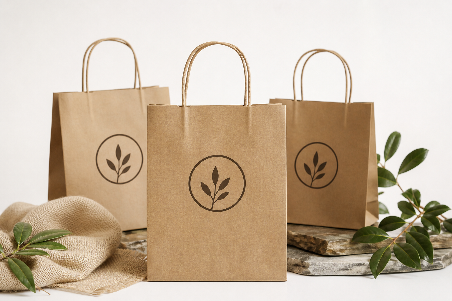 Printed Kraft Paper Bags With Logo for Sustainable Packaging