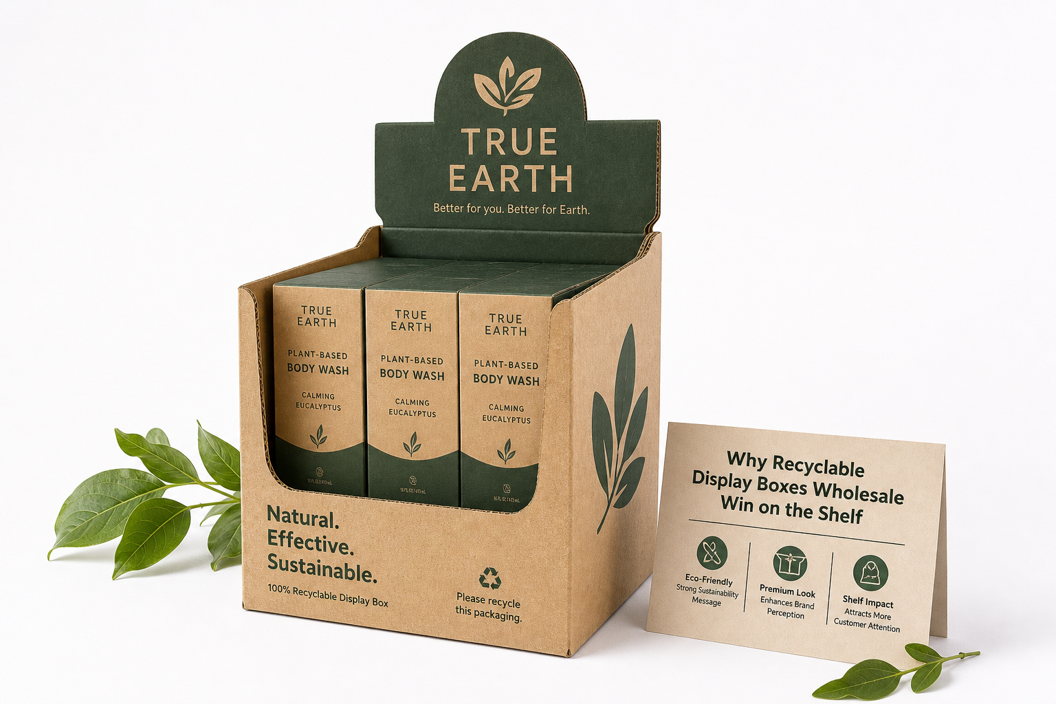 Recyclable Display Boxes Wholesale for Retail Packaging
