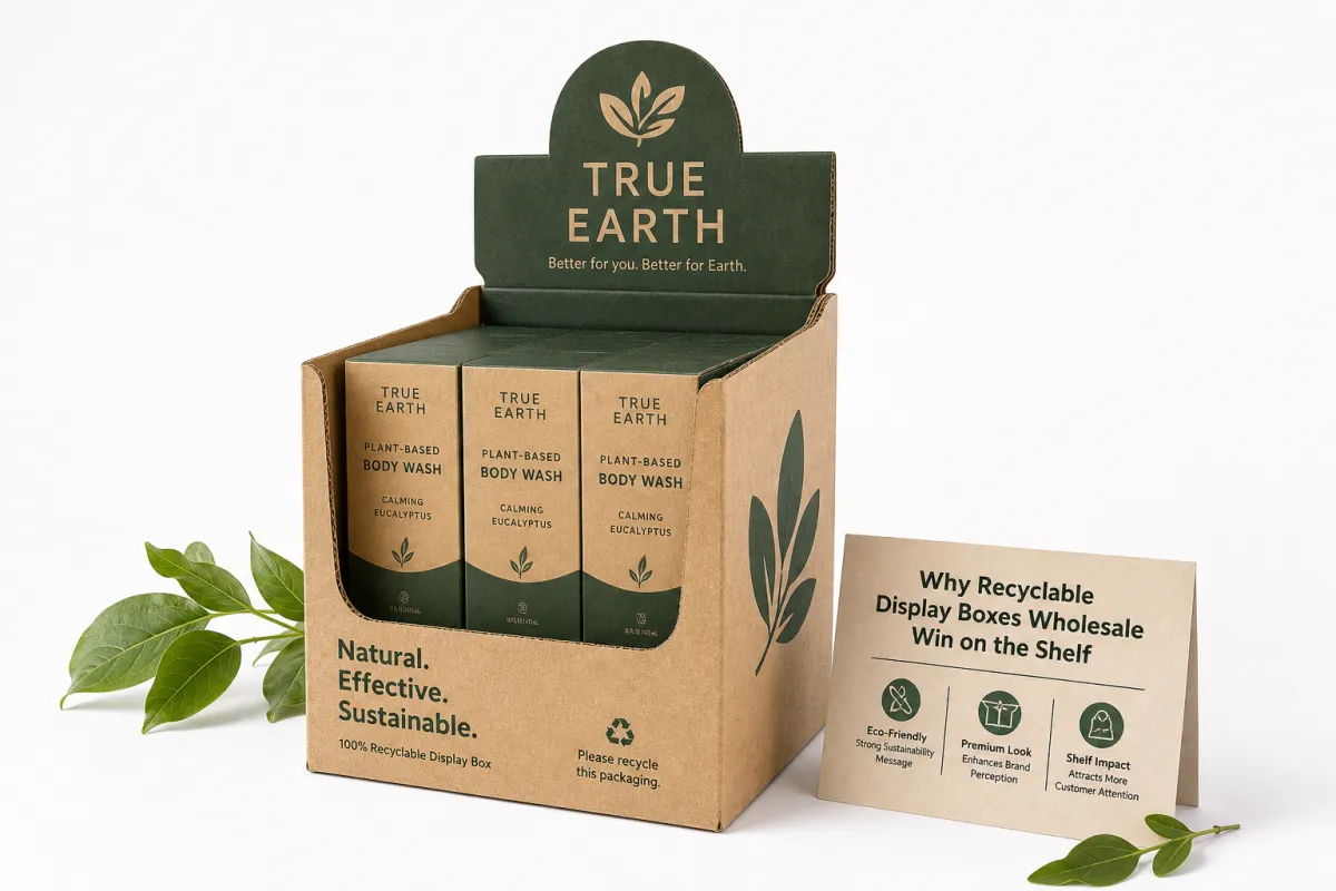 Recyclable Display Boxes Wholesale for Retail Packaging