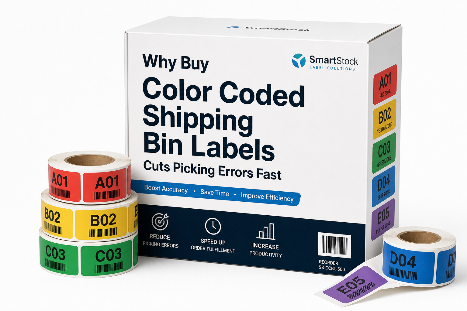 Buy Color Coded Shipping Bin Labels for Faster Picking