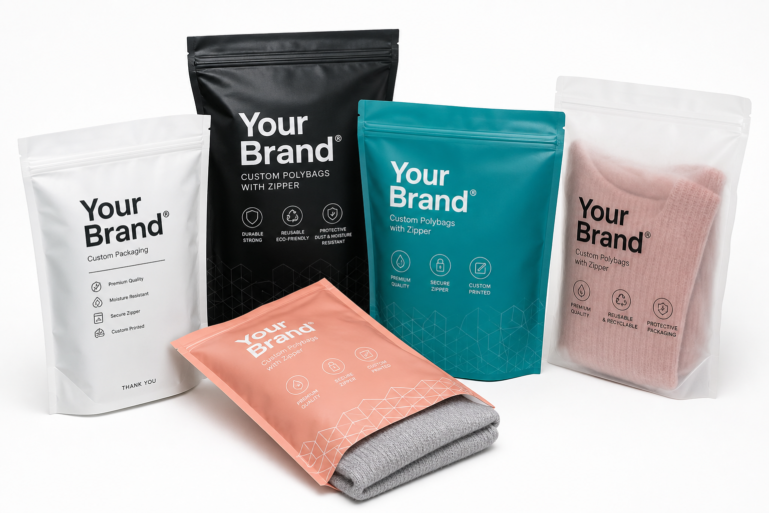 Custom Printed Polybags with Zipper Wholesale: Material Claims, Seal Quality, and Freight Cost