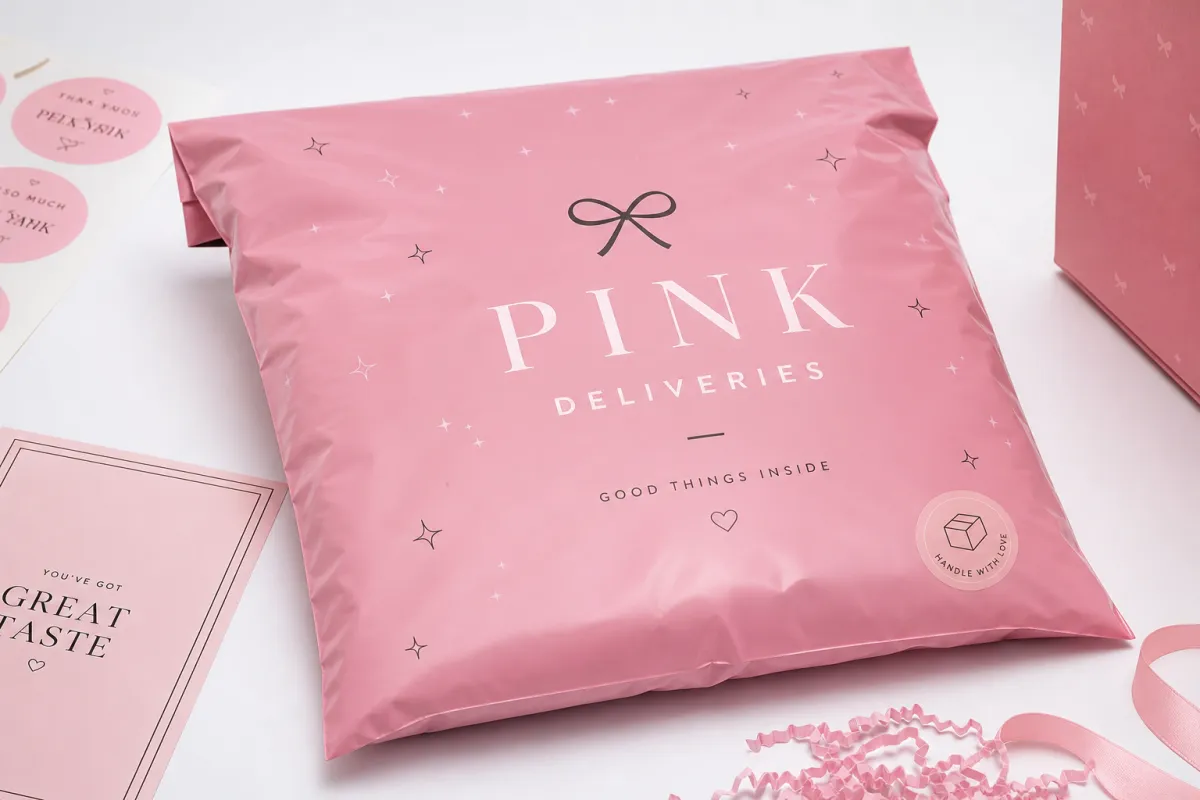 Pink Poly Mailers Branded Order: Specs, Pricing, Timeline