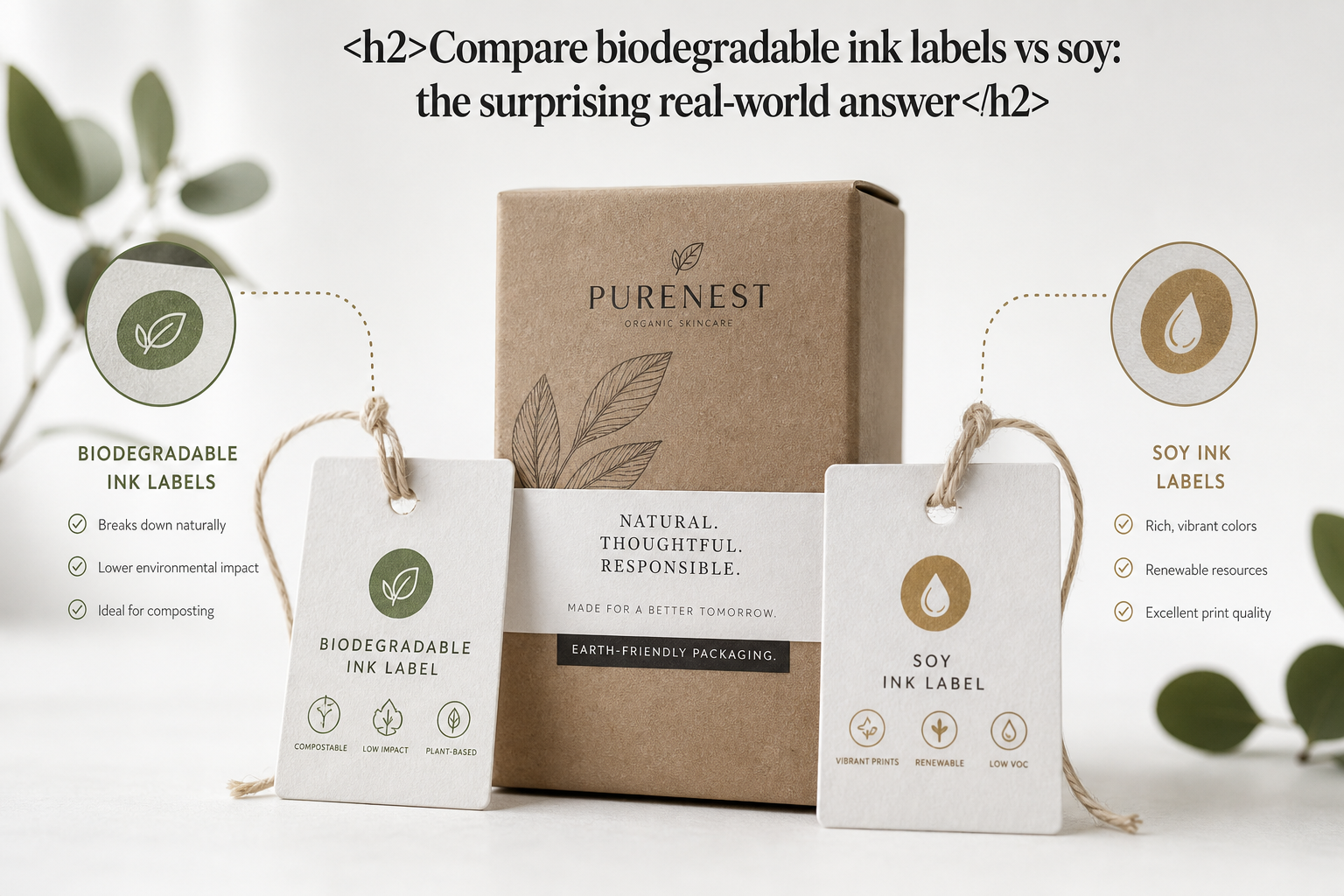 Compare Biodegradable Ink Labels vs Soy: Print Tolerance, Proofing, and Reorder Cost