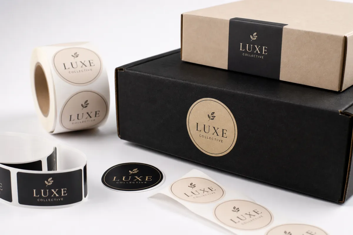 Branded Packaging Stickers for Boxes
