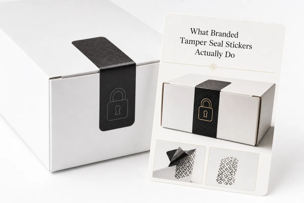 Branded Tamper Seal Stickers: Material, Adhesive, Artwork