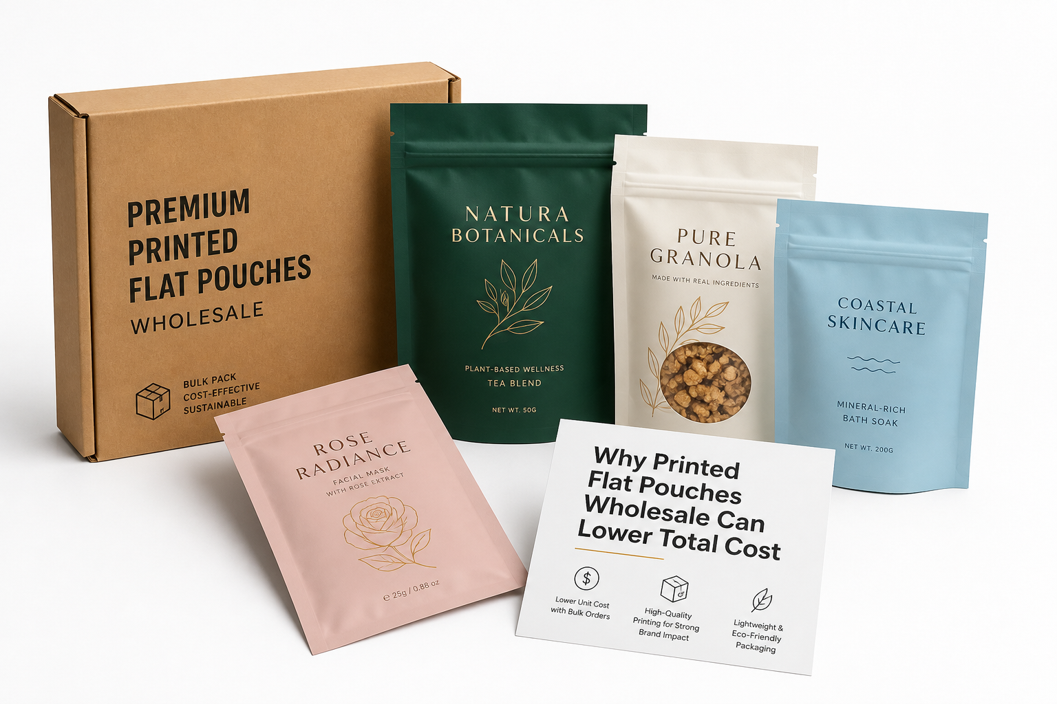 Printed Flat Pouches Wholesale: Specs, Pricing, Lead Time