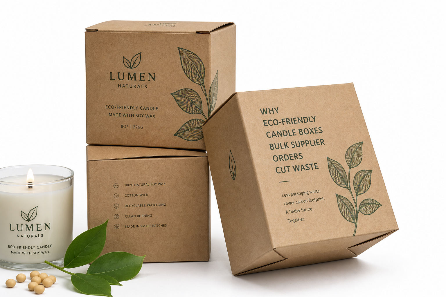 Eco-Friendly Candle Boxes Bulk Supplier for Brands Today