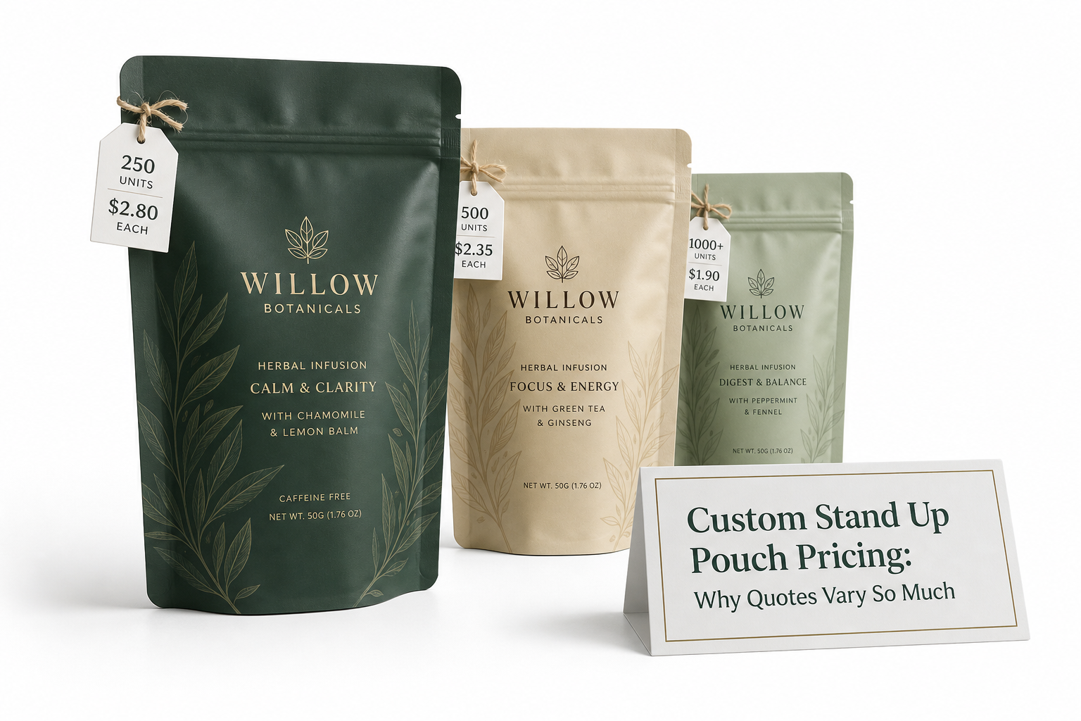 Custom Stand Up Pouch Pricing: What Really Drives Cost
