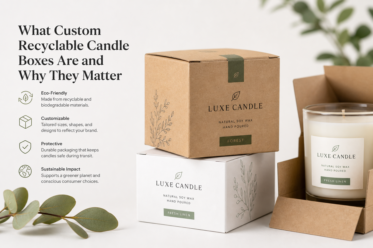 Custom Recyclable Candle Boxes for Safer, Greener Shipping