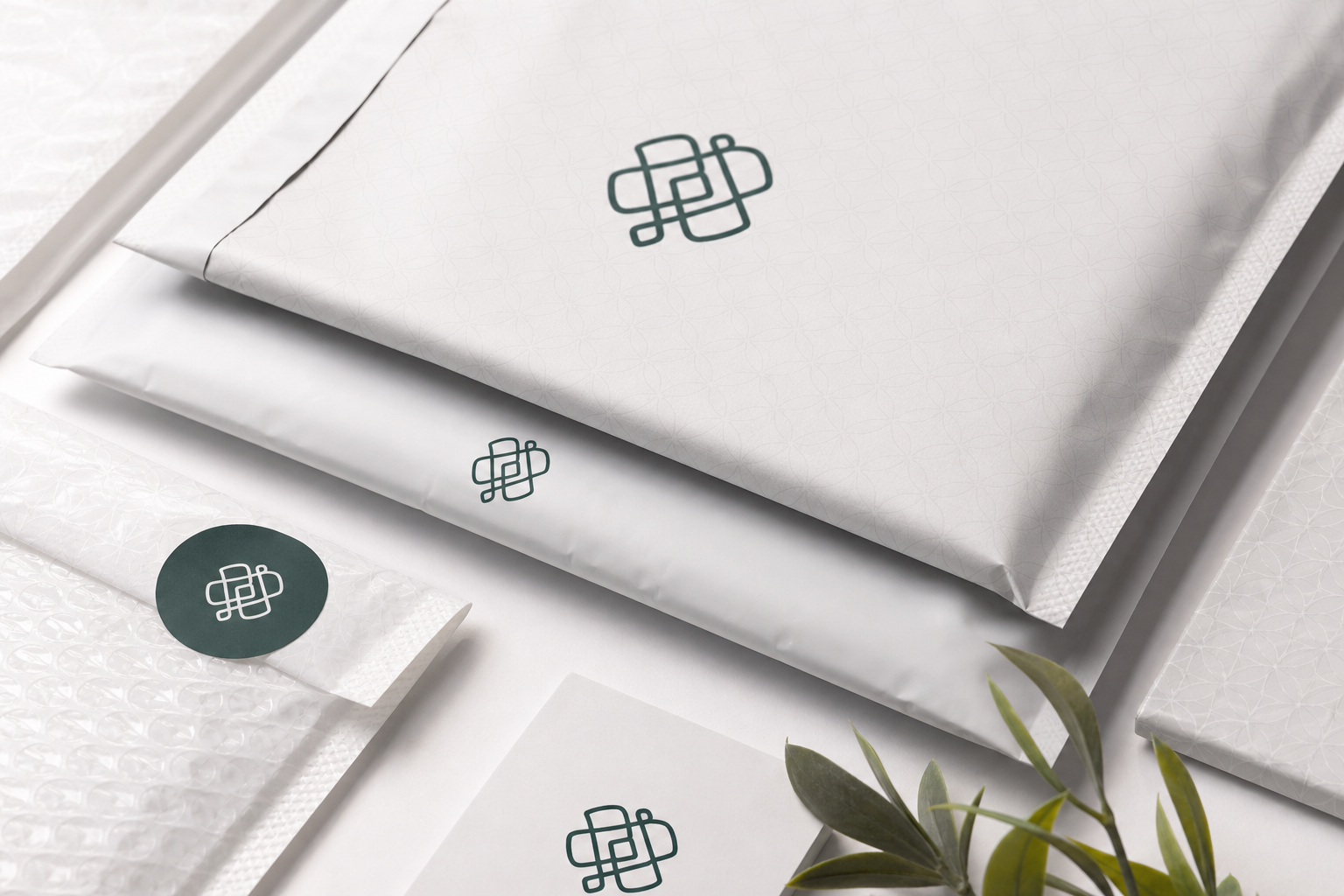 Branded Mailer Envelopes with Logo: Film, Print, MOQ, and Carton Packing