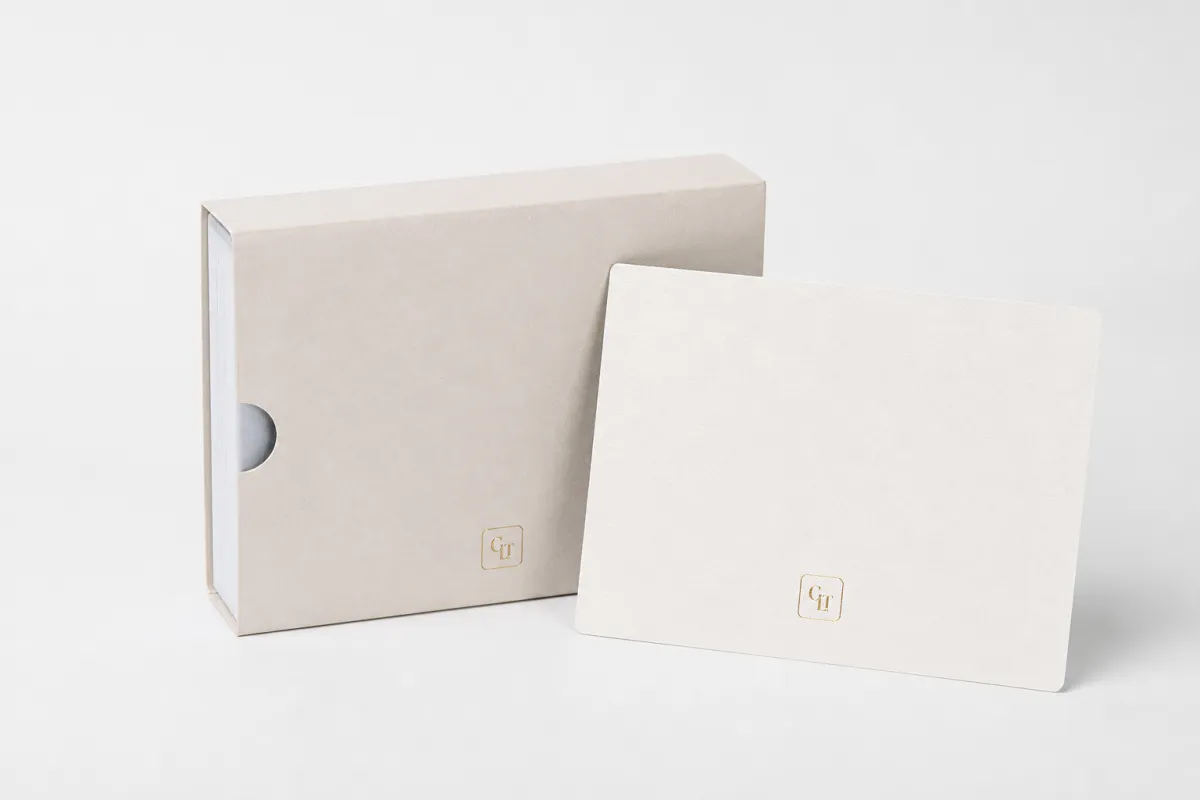 Branded Thank You Cards in Boxes: Design and Fit