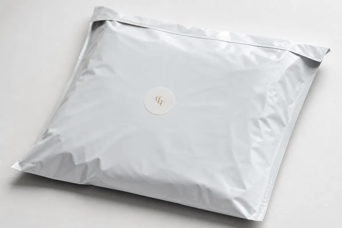 Poly Mailers with Custom Stickers