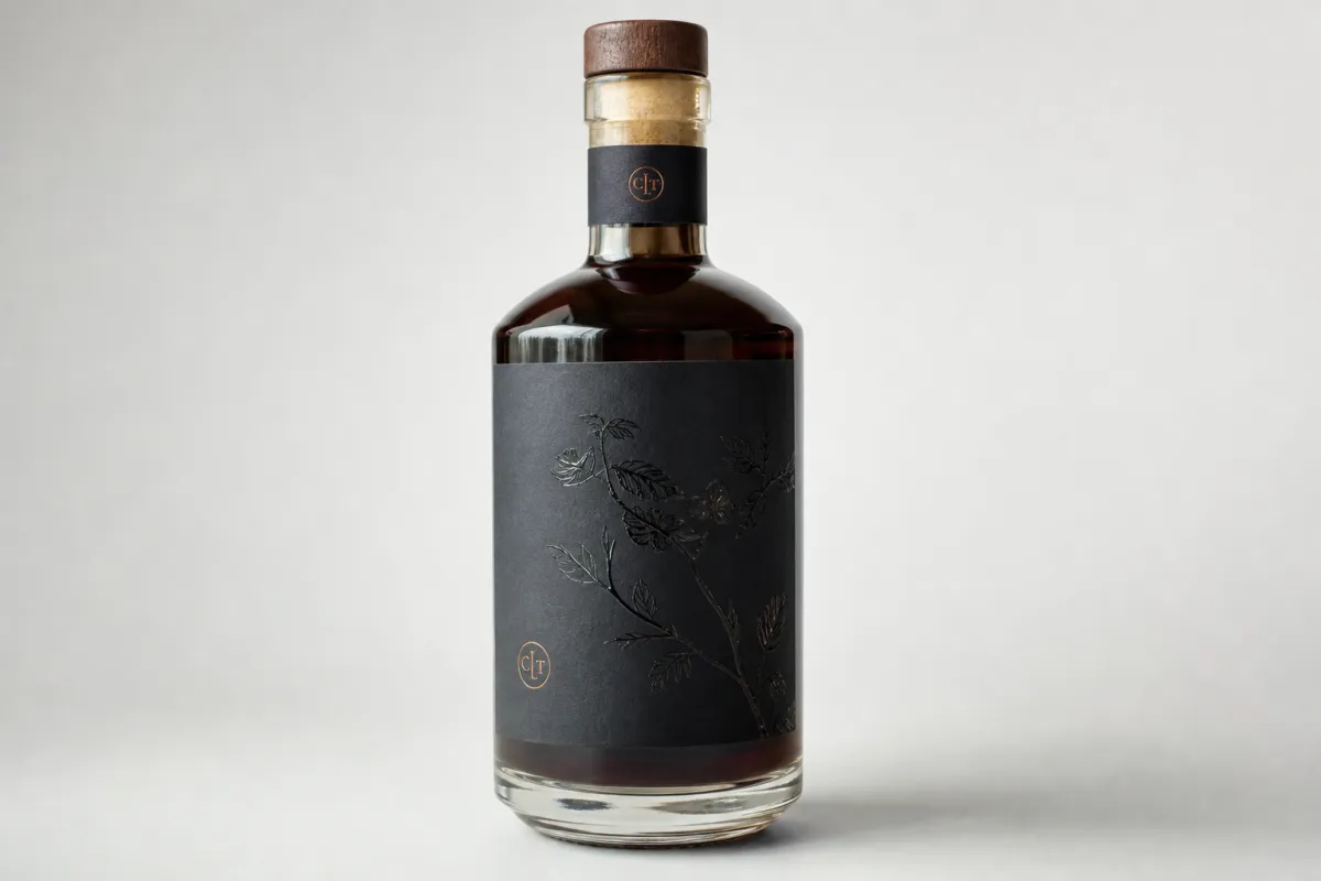 Custom Bottle Labels with Matte Finish