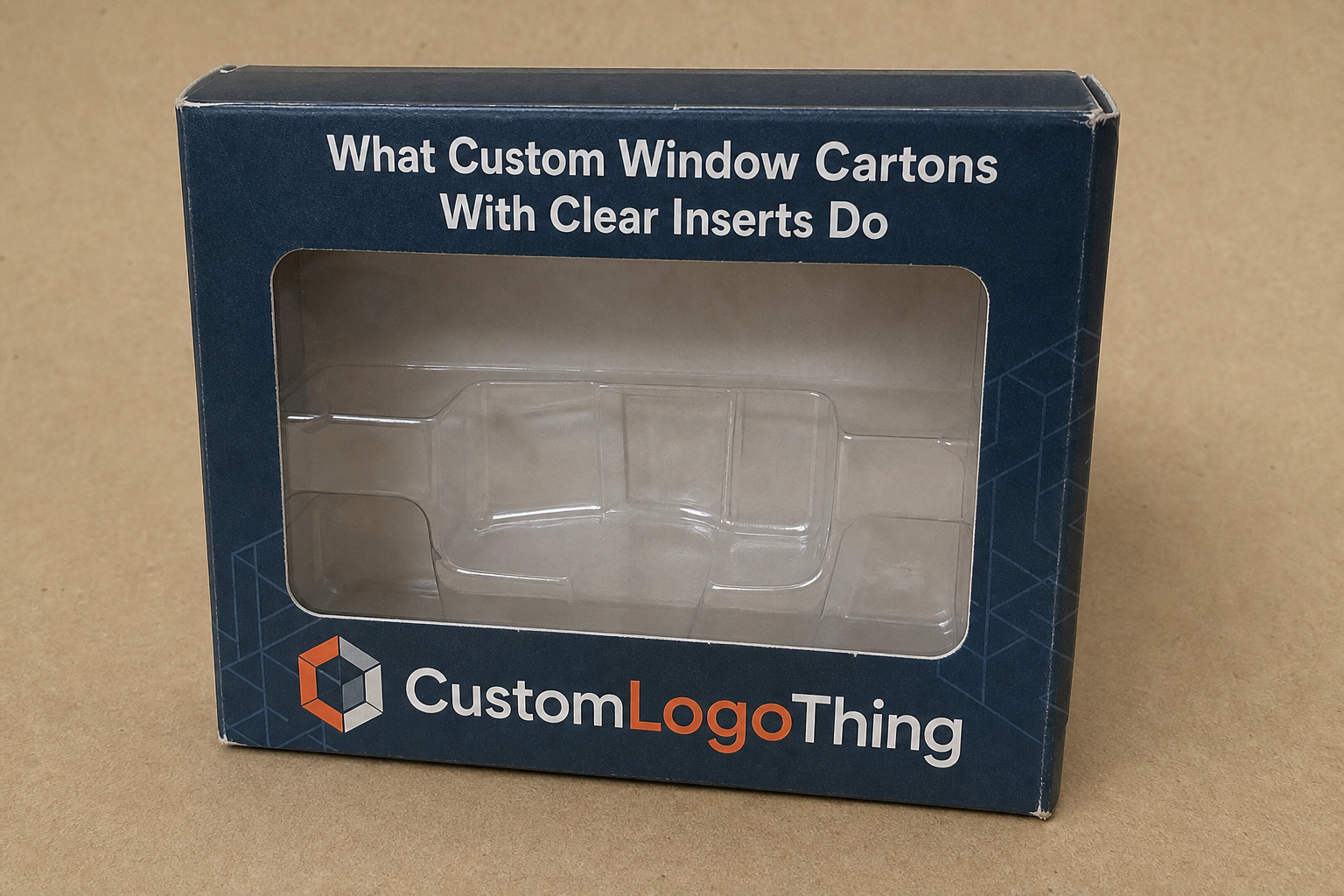 Custom Window Cartons with Clear Inserts: Board, Finish, Dieline, and Unit Cost