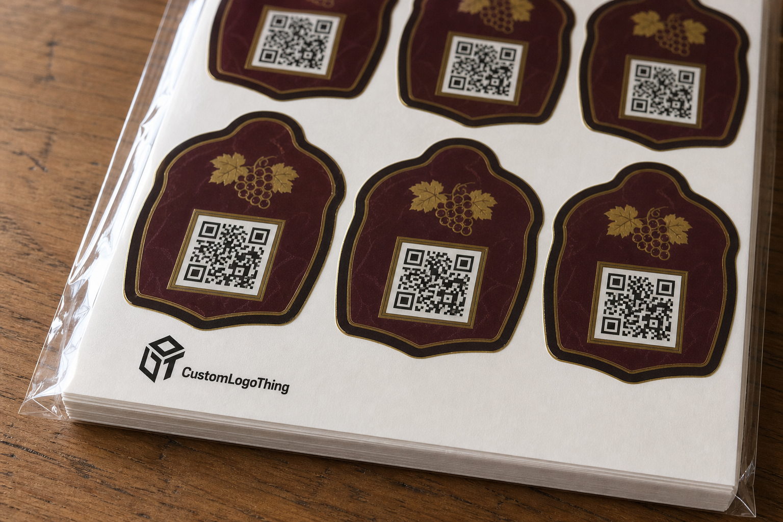Wine Club QR Code Stickers Quote for Custom Labels