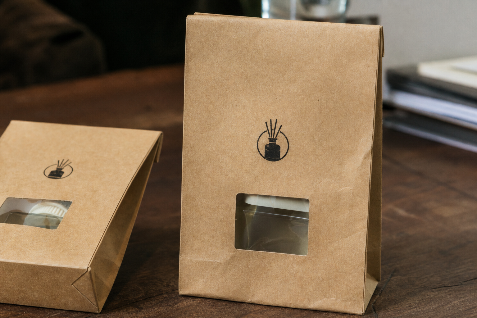 Home Fragrance Kraft Paper Bags Lead Time: Order Ahead