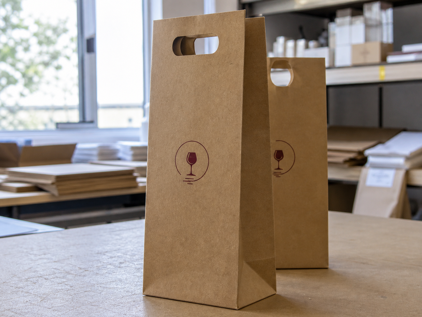 Wine Club Kraft Paper Bags MOQ: Request a Bulk Quote