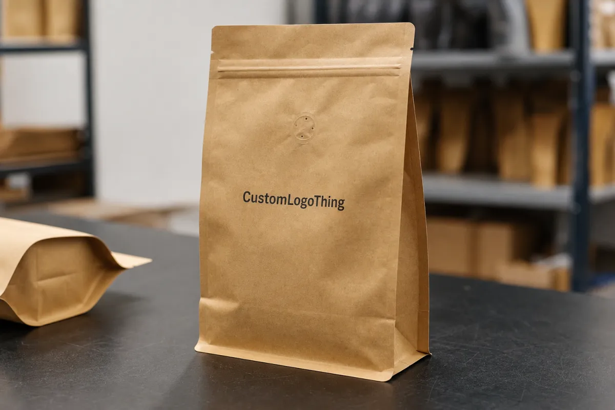 Coffee Roasters Kraft Paper Bags Custom Size Quote